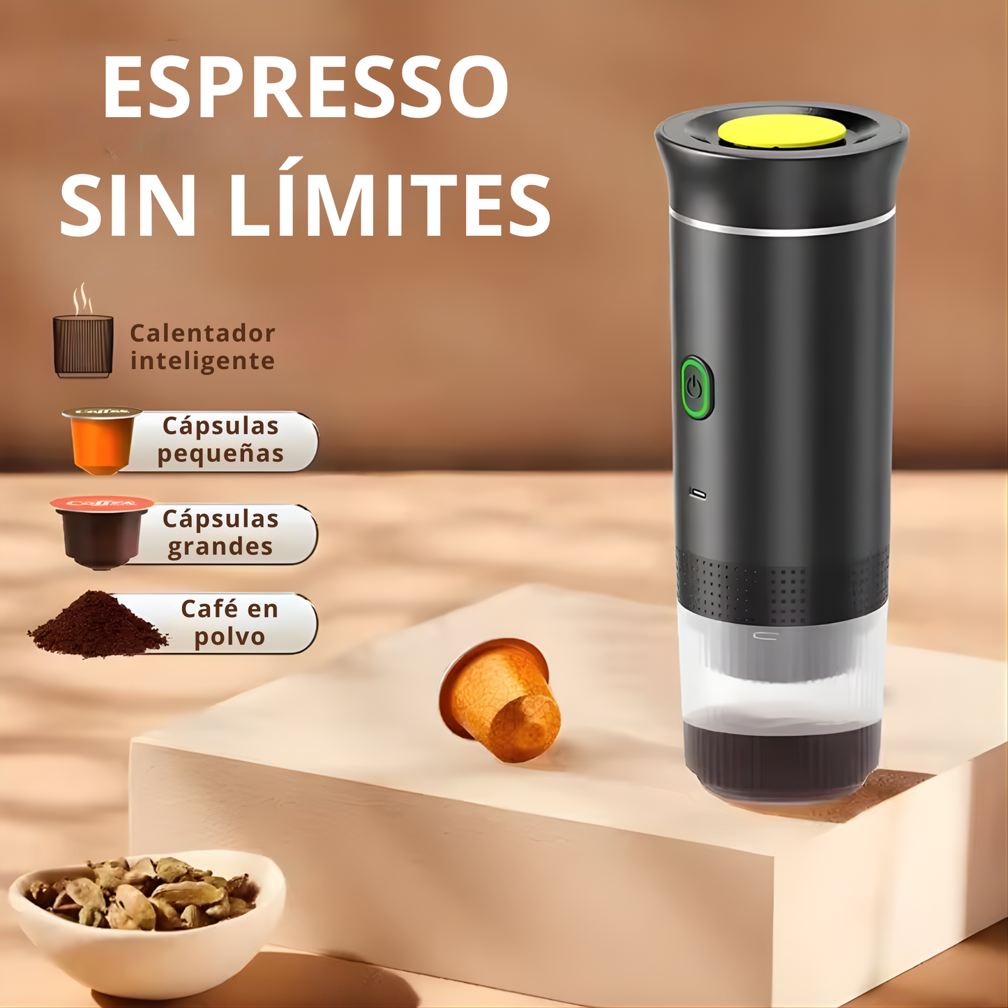 Cafetera portátil 3 en 1